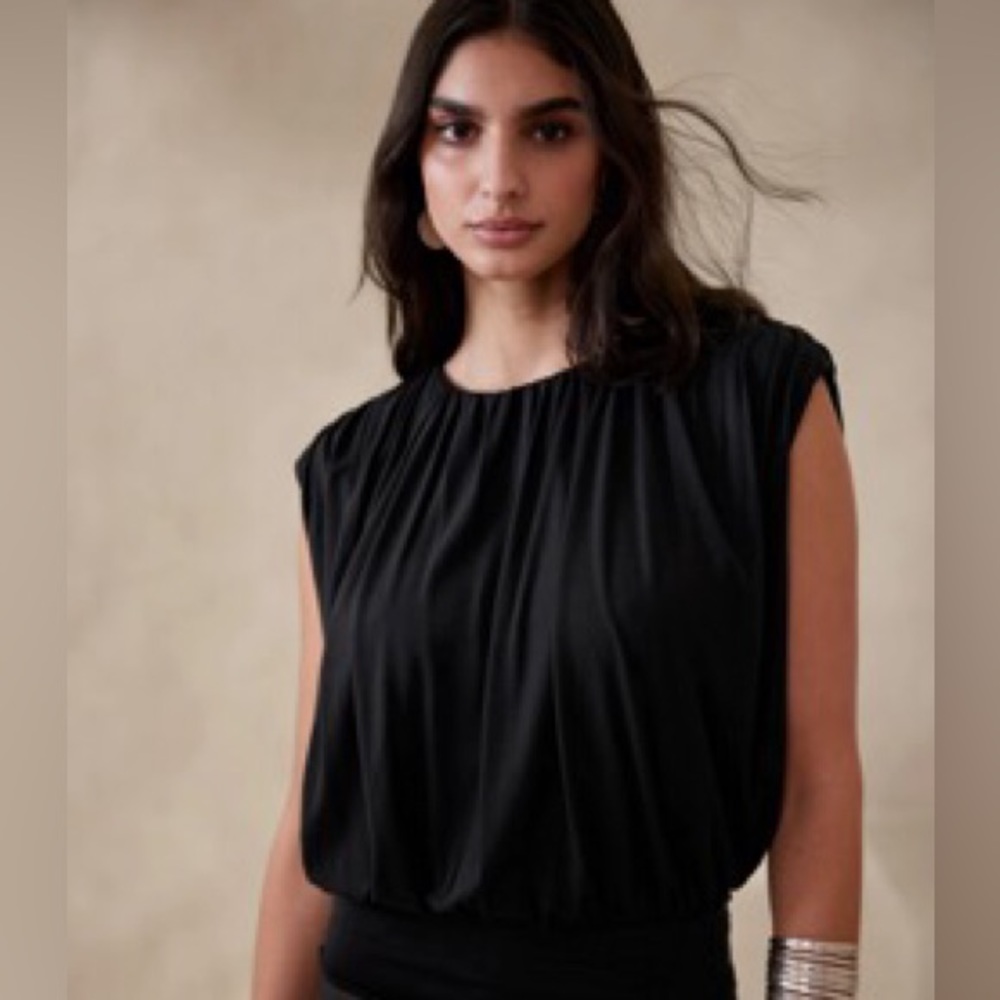Banana Republic Shirred Top NWT
